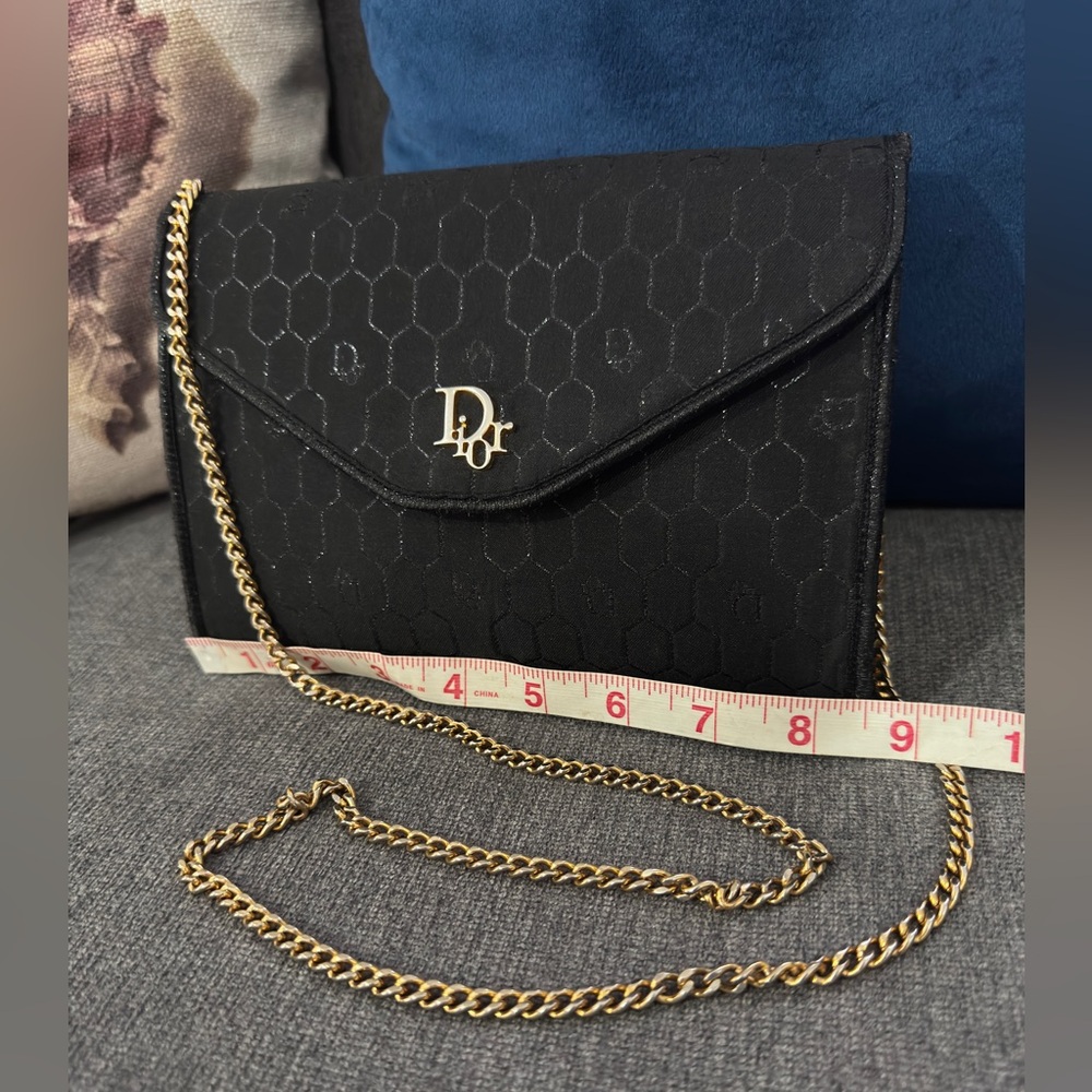 Christian Dior honeycomb envelope flap Crossbody clutch pouch shoulder - Picture 10 of 17